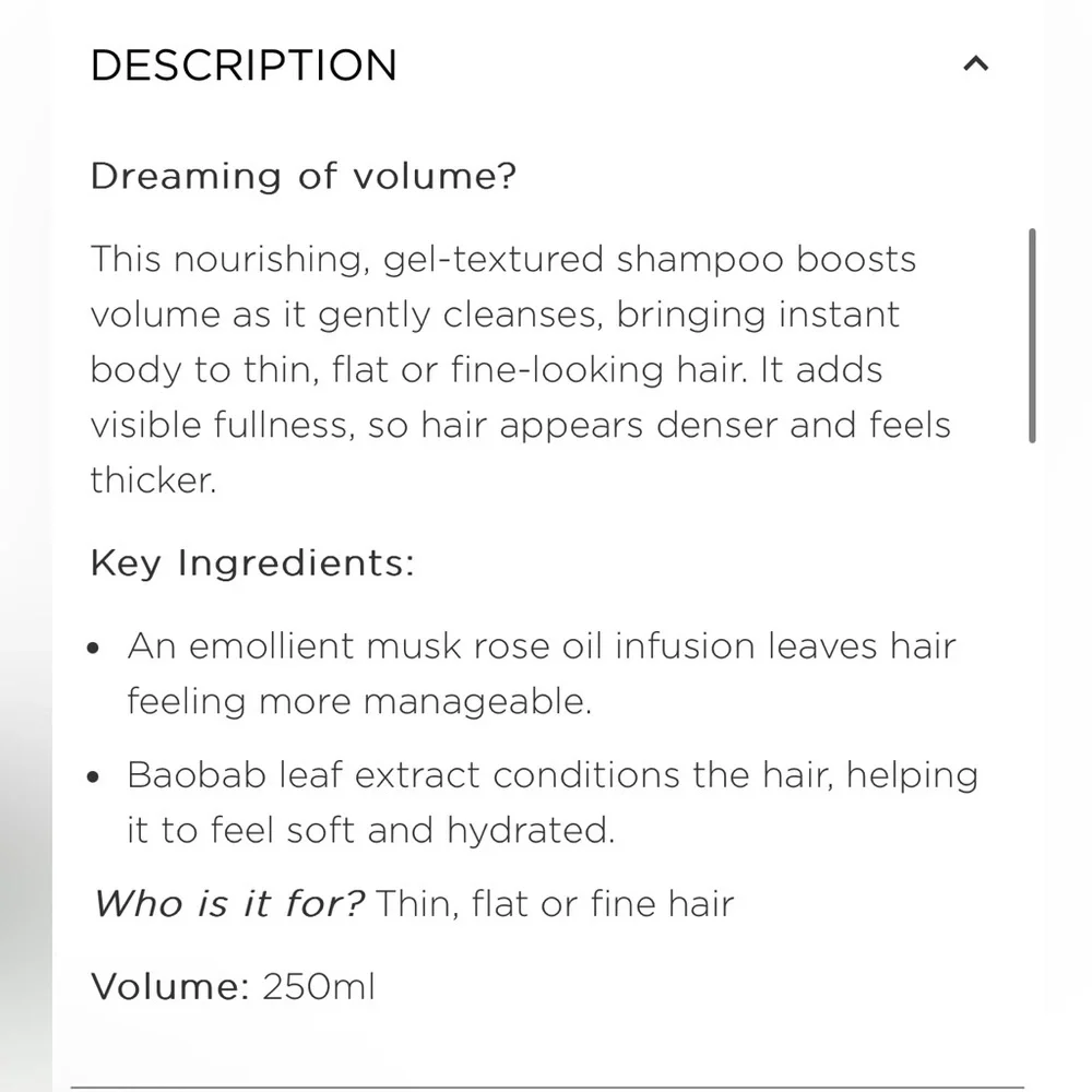 🌸 DELICATE VOLUMIZING SHAMPOO WITH ROSE EXTRACTS 250ML